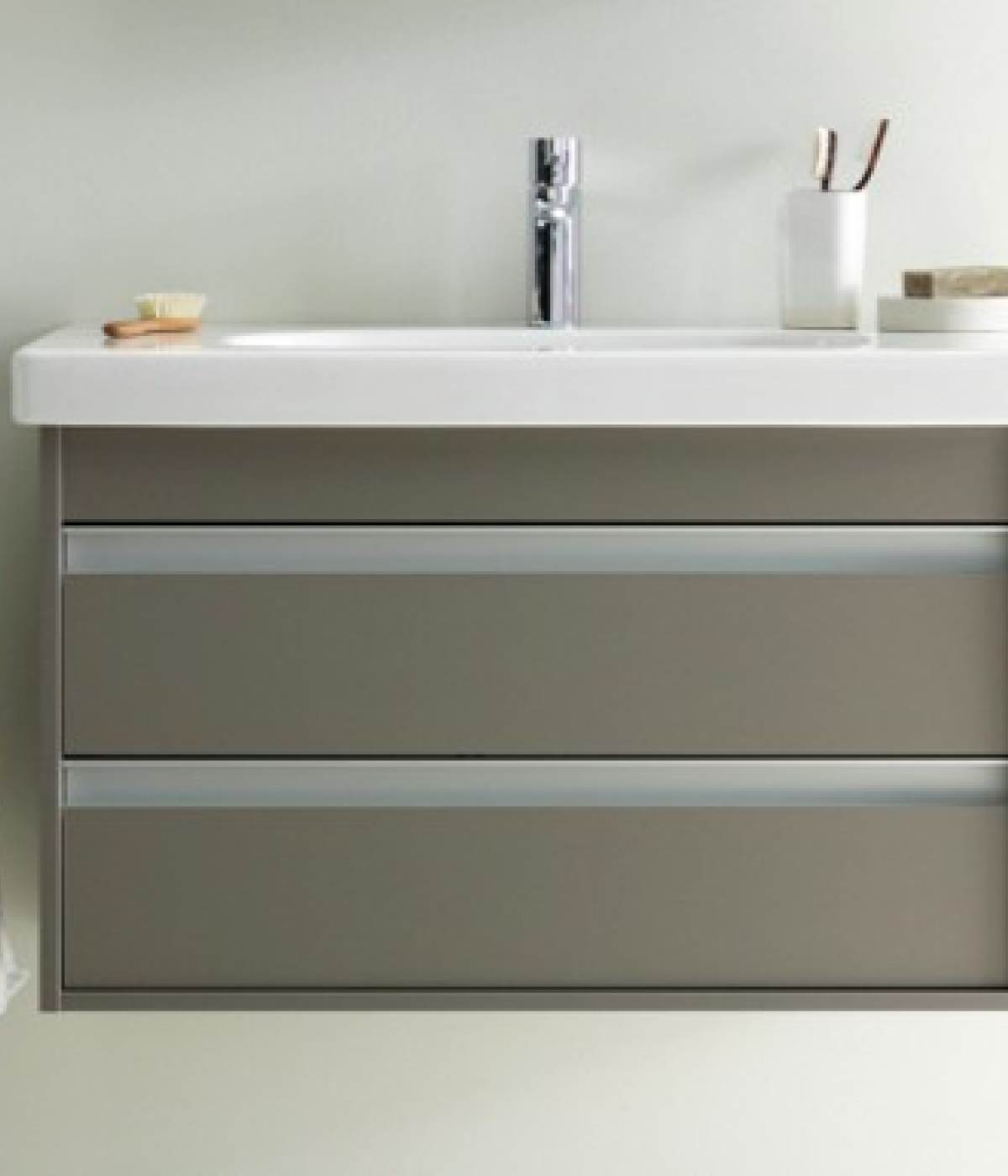 Mueble Ketho de Duravit, con lavabo D-code
