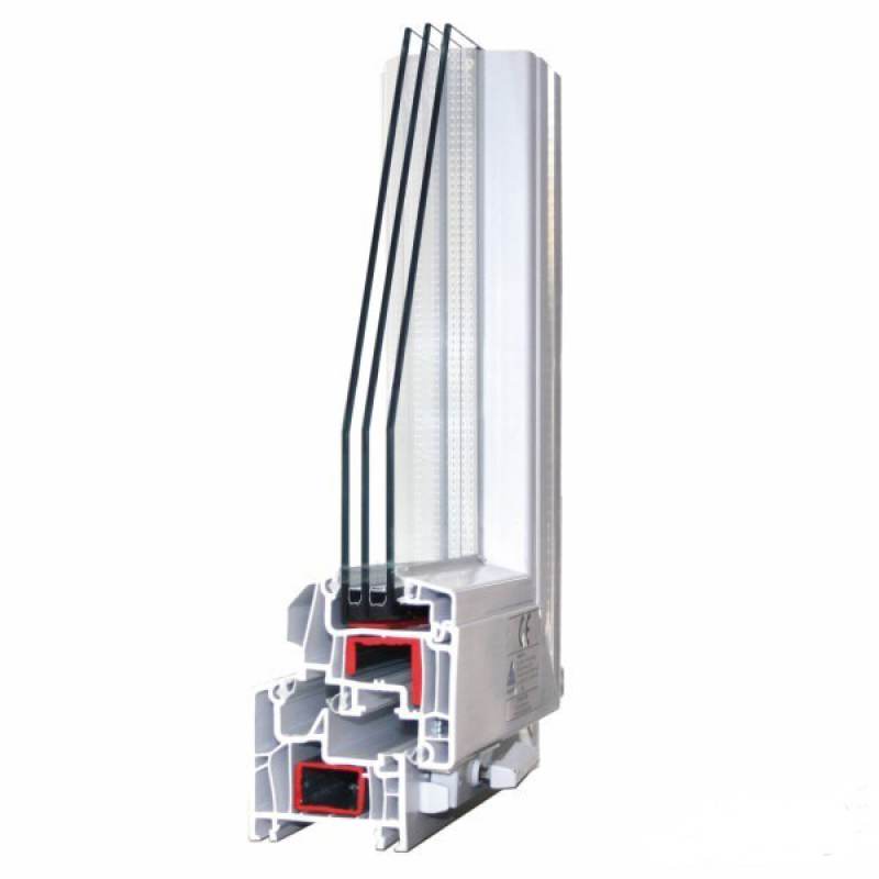 Ventana PVC. Doble junta. Marco 70 cm