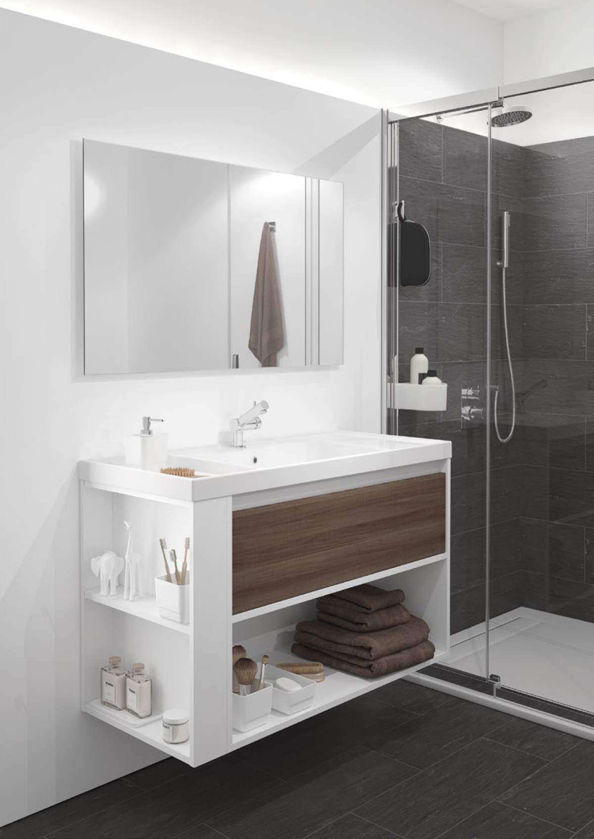 Añadir al carrito Mueble un cajon con lavabo resina un seno