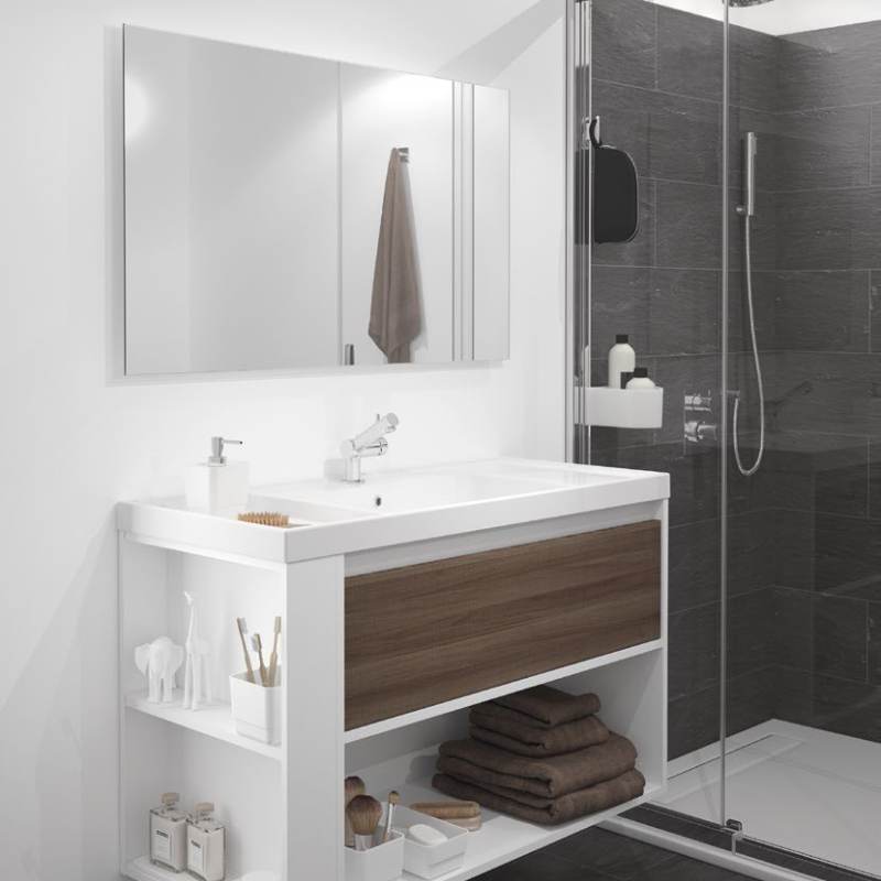 Mueble un cajon con lavabo resina un seno