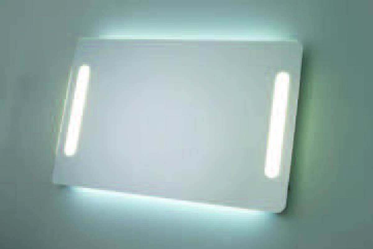 Añadir al carrito Espejo rectangular redondeado Alto 65 cms con iluminación Frontal y ambiente